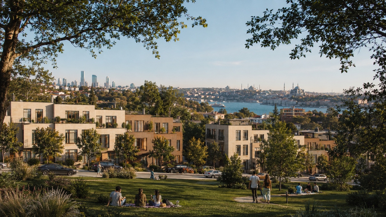 İstanbul manzarasında modern yaşam alanları